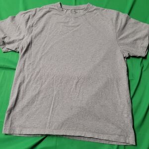 LL Bean Men's Large Gray Carefree Unshrinkable Traditional Fit T-Shirt